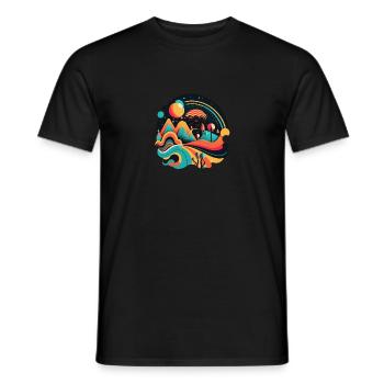 RETRO - Männer T-Shirt - Schwarz - Vorne - AI Model Male 178 light (178cm)