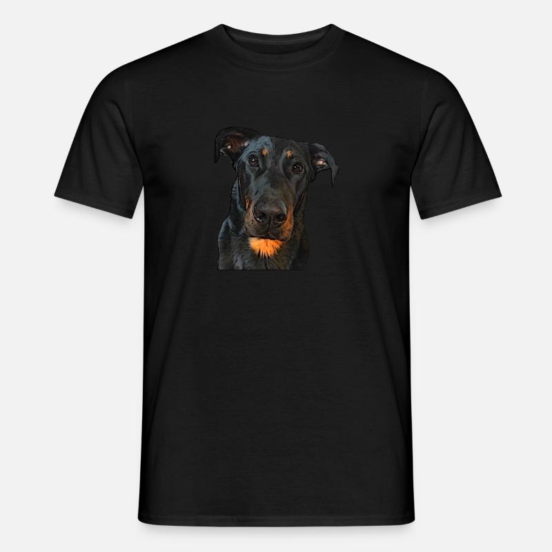 Blick auf den Beauceron - Männer T-Shirt - Schwarz