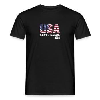 Freedom for All Humanity - Men's T-Shirt - black - Front - AI Model Male 178 light (178cm)