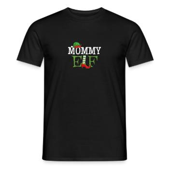 Maman Elfe pour Noël - T-shirt homme - noir - Devant - AI Model Male 178 light (178cm)