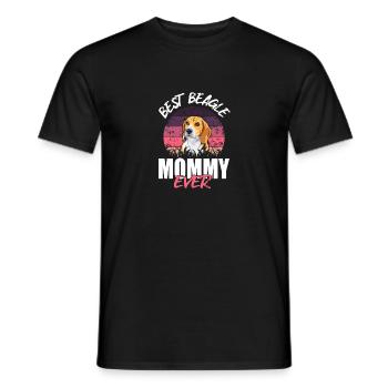Beste Beagle Mama aller Zeiten - Männer T-Shirt - Schwarz - Vorne - AI Model Male 178 light (178cm)