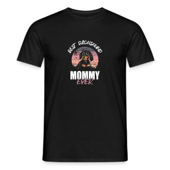 Beste Dackel-Mami - Männer T-Shirt - Schwarz - Vorne - AI Model Male 178 light (178cm)