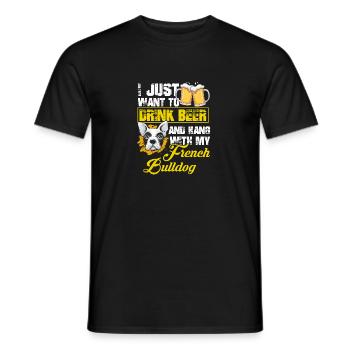 Bier Trinken - Männer T-Shirt - Schwarz - Vorne - AI Model Male 178 light (178cm)
