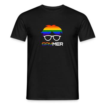 Pour les joueurs et les gaymers - T-shirt homme - noir - Devant - AI Model Male 178 light (178cm)