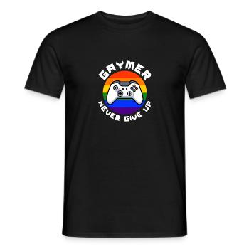 Pour les joueurs et les gaymers - T-shirt homme - noir - Devant - AI Model Male 178 light (178cm)