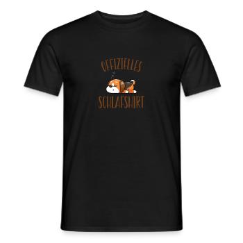 Offizielles Schlafshirt Beagle Hund - Männer T-Shirt - Schwarz - Vorne - AI Model Male 178 light (178cm)