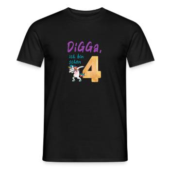 DIGGA, I'm already 4 - Men's T-Shirt - black - Front - AI Model Male 178 light (178cm)