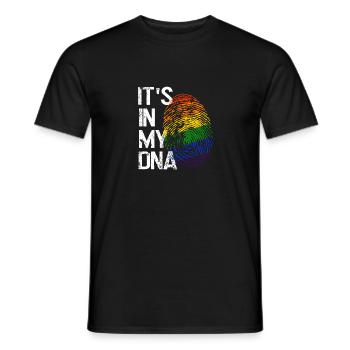 LGBTQ love in my DNA - Men's T-Shirt - black - Front - AI Model Male 178 light (178cm)