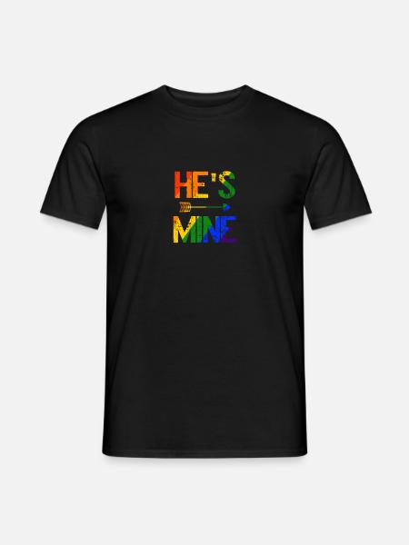 LGBTQ love. He is mine - Men's T-Shirt - black