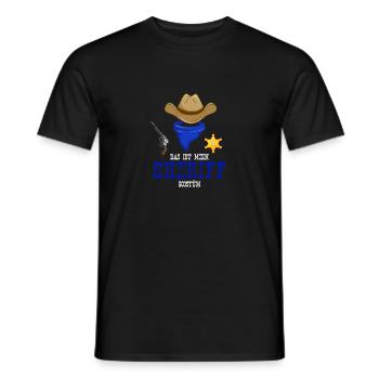 Karneval Kostüm Sheriff - Männer T-Shirt - Schwarz - Vorne - AI Model Male 178 light (178cm)