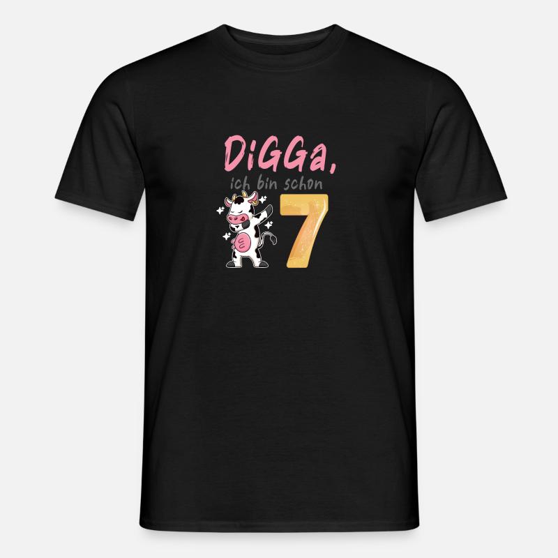 DIGGA, ich bin schon 7 - Männer T-Shirt - Schwarz