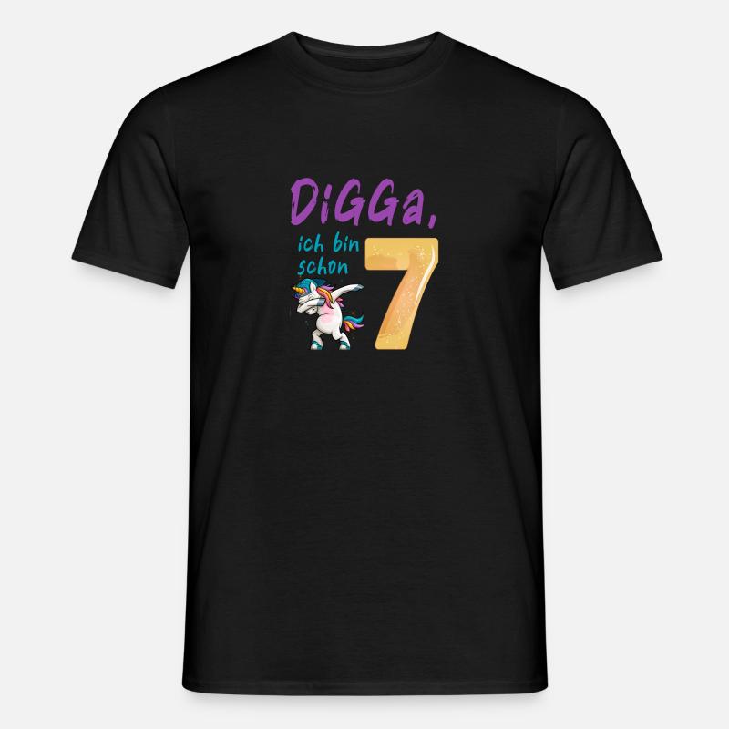 DIGGA, ich bin schon 7 - Männer T-Shirt - Schwarz