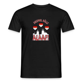 Karneval Kostüm Dreimol Kölle Alaaf Herz Köln - Männer T-Shirt - Schwarz - Vorne - AI Model Male 178 light (178cm)