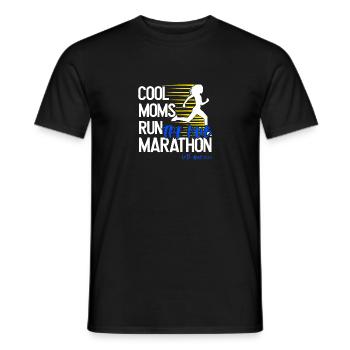 Marathon April 17, 2023 at the Hub of the Universe - Men's T-Shirt - black - Front - AI Model Male 178 light (178cm)