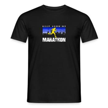 Laufen Sie 26,2 Meilen Marathon Herausforderung - Männer T-Shirt - Schwarz - Vorne - AI Model Male 178 light (178cm)