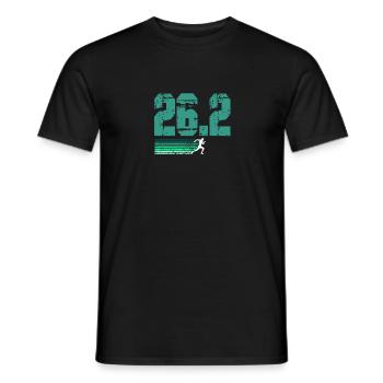 Laufen Sie 26,2 Meilen Marathon Herausforderung - Männer T-Shirt - Schwarz - Vorne - AI Model Male 178 light (178cm)