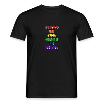 Déclaration LGBT de la fierté - T-shirt homme - noir - Devant - AI Model Male 178 light (178cm)