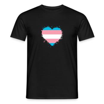 Fierté Cœur LGBTQ - T-shirt homme - noir - Devant - AI Model Male 178 light (178cm)