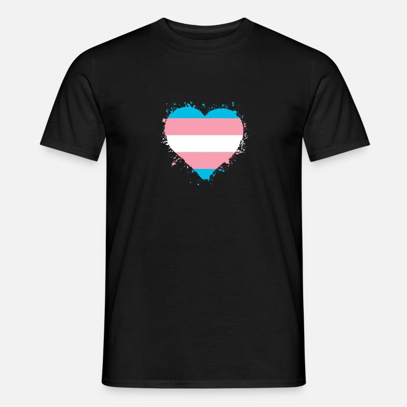 Pride LGBTQ Herz - Männer T-Shirt - Schwarz