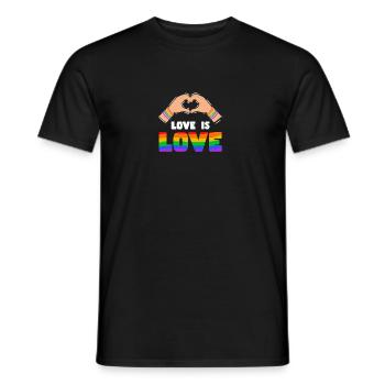 Stolz LGBTQ. Stellungnahme - Männer T-Shirt - Schwarz - Vorne - AI Model Male 178 light (178cm)