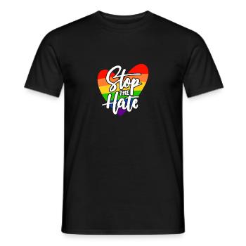 Stolz LGBTQ. Stellungnahme - Männer T-Shirt - Schwarz - Vorne - AI Model Male 178 light (178cm)