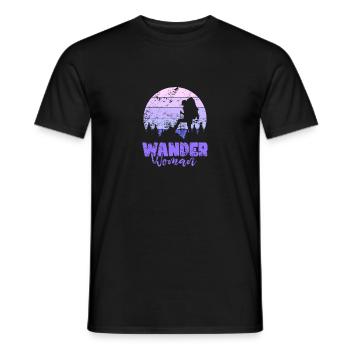 Wander Women in Nature - Men's T-Shirt - black - Front - AI Model Male 178 light (178cm)