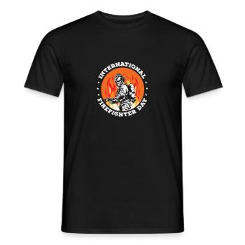 Nous sommes fiers de nos pompiers - T-shirt homme - noir - Devant - AI Model Male 178 light (178cm)