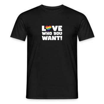 Pride LGBT Liebe gewinnt, wir sind queer und stolz - Männer T-Shirt - Schwarz - Vorne - AI Model Male 178 light (178cm)