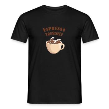 Welttag des Kaffees - Männer T-Shirt - Schwarz - Vorne - AI Model Male 178 light (178cm)
