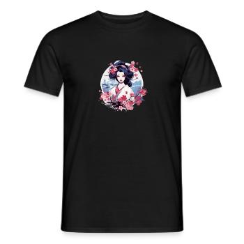 Geisha of Japan - Men's T-Shirt - black - Front - AI Model Male 178 light (178cm)