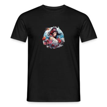 Geisha of Japan - Men's T-Shirt - black - Front - AI Model Male 178 light (178cm)