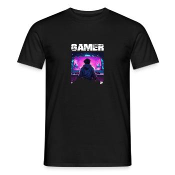 Le jeu est ma vie - T-shirt homme - noir - Devant - AI Model Male 178 light (178cm)