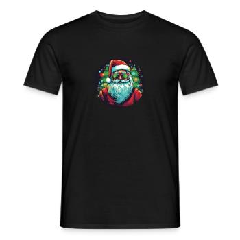 Lustiger Weihnachtsmann zu Weihnachten - Männer T-Shirt - Schwarz - Vorne - AI Model Male 178 light (178cm)