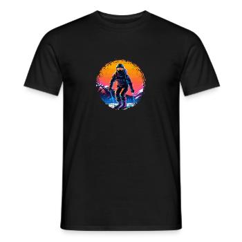 Snowboard ou ski puis après-ski - T-shirt homme - noir - Devant - AI Model Male 178 light (178cm)