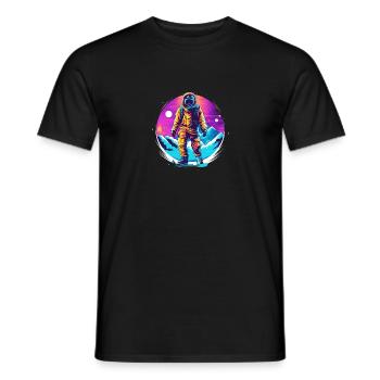 Snowboard ou ski puis après-ski - T-shirt homme - noir - Devant - AI Model Male 178 light (178cm)