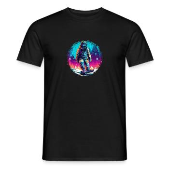 Snowboard ou ski puis après-ski - T-shirt homme - noir - Devant - AI Model Male 178 light (178cm)