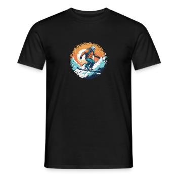 Snowboard ou ski puis après-ski - T-shirt homme - noir - Devant - AI Model Male 178 light (178cm)