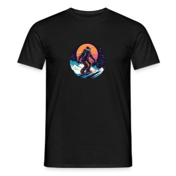 Snowboard ou ski puis après-ski - T-shirt homme - noir - Devant - AI Model Male 178 light (178cm)