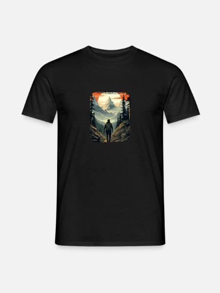 Forest Nature Trekking Adventure - Men's T-Shirt - black