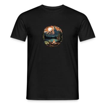 Forest Nature Trekking Adventure - Men's T-Shirt - black - Front - AI Model Male 178 light (178cm)