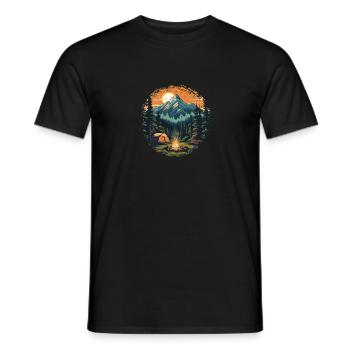 Forest Nature Trekking Adventure - Men's T-Shirt - black - Front - AI Model Male 178 light (178cm)