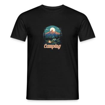 Forest Nature Trekking Adventure - Men's T-Shirt - black - Front - AI Model Male 178 light (178cm)