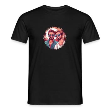 LGBT Gay Valentinstag Idee für Schwule - Männer T-Shirt - Schwarz - Vorne - AI Model Male 178 light (178cm)