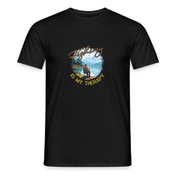 Angeln Freizeit Besinnliche Stille Naturerlebnis - Männer T-Shirt - Schwarz - Vorne - AI Model Male 178 light (178cm)