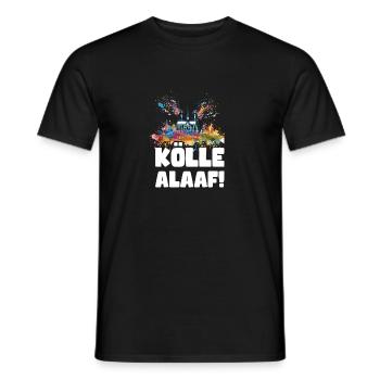 Cologne Kölle Carnival Gebützt Kölle Alaaf Jeck Party - Men's T-Shirt - black - Front - AI Model Male 178 light (178cm)