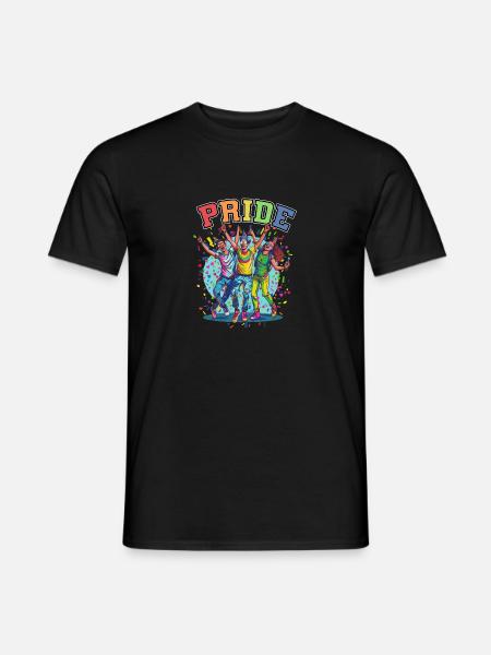 Rainbow Connection Étreinte, Joyeuse Fierté - T-shirt homme - noir