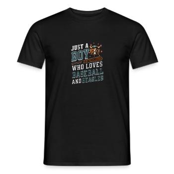 Juste un garçon qui aime le baseball et les beagles - T-shirt homme - noir - Devant - AI Model Male 178 light (178cm)
