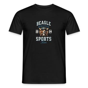 Baseball 2024 Beagle Sport - Einzigartiger Beagle - Männer T-Shirt - Schwarz - Vorne - AI Model Male 178 light (178cm)
