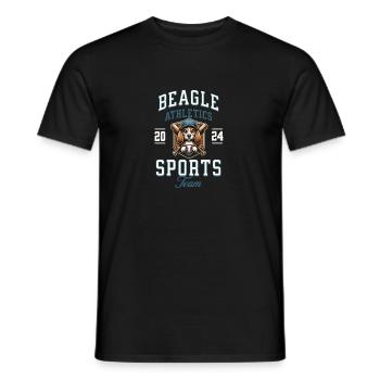 Baseball 2024 Beagle Sport - Einzigartiger Beagle - Männer T-Shirt - Schwarz - Vorne - AI Model Male 178 light (178cm)