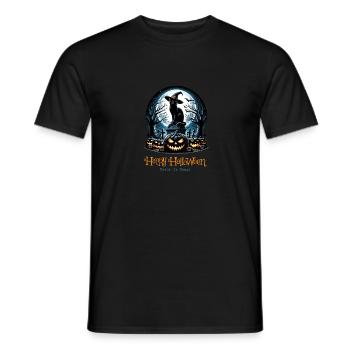 Happy Halloween, Scaredy Cat - Men's T-Shirt - black - Front - AI Model Male 178 light (178cm)